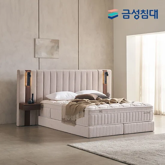 [금성침대] 루미에르 호텔형 침대 프레임+매트리스+패널1 라지킹LK